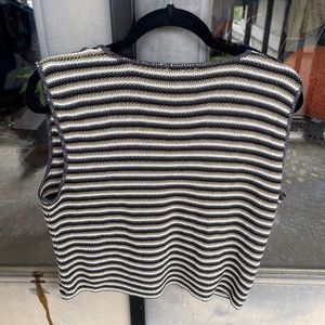 STRIPPED VEST - brown multicolor